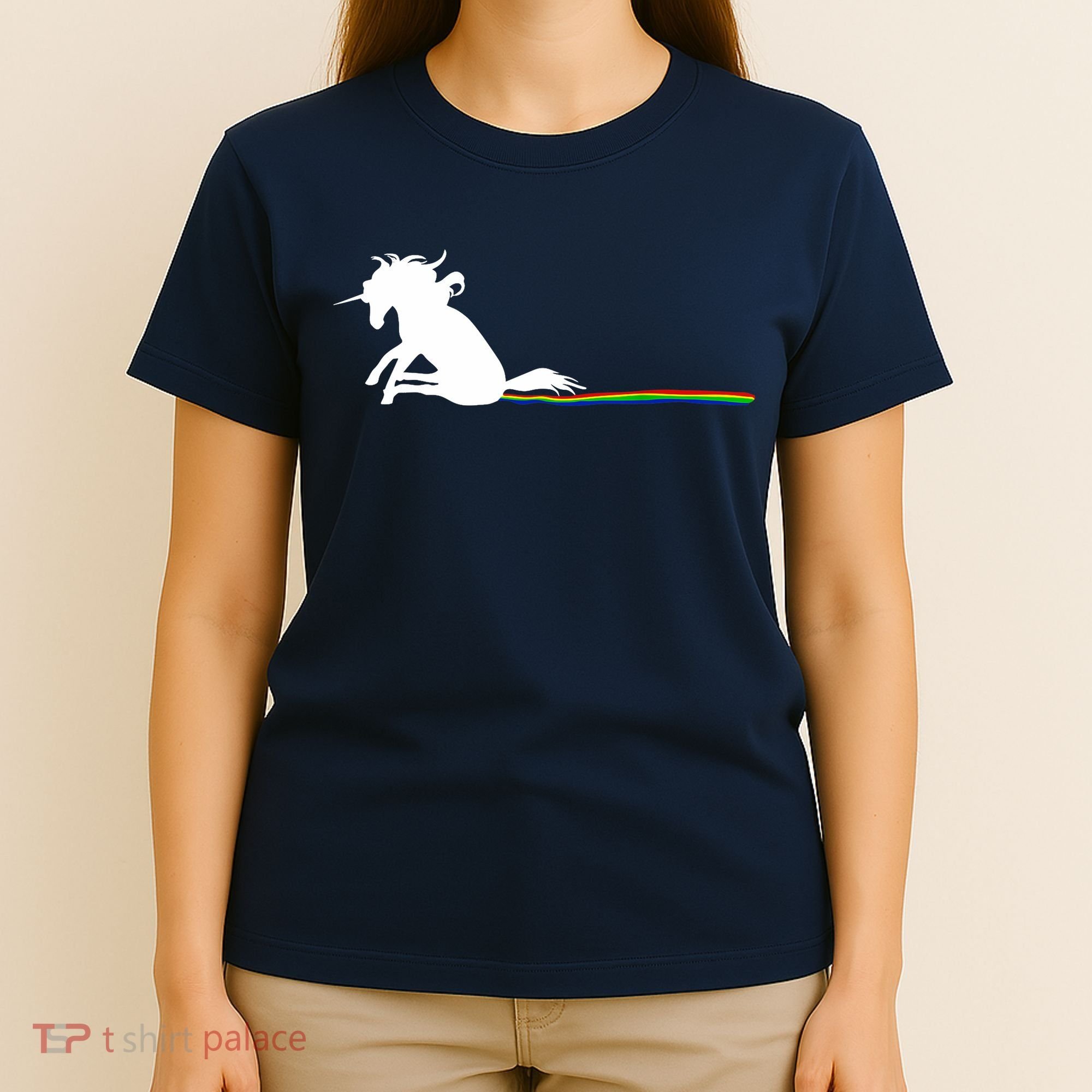 Unicorn Dragging Rainbows- Funny Adults Gifts T-Shirt