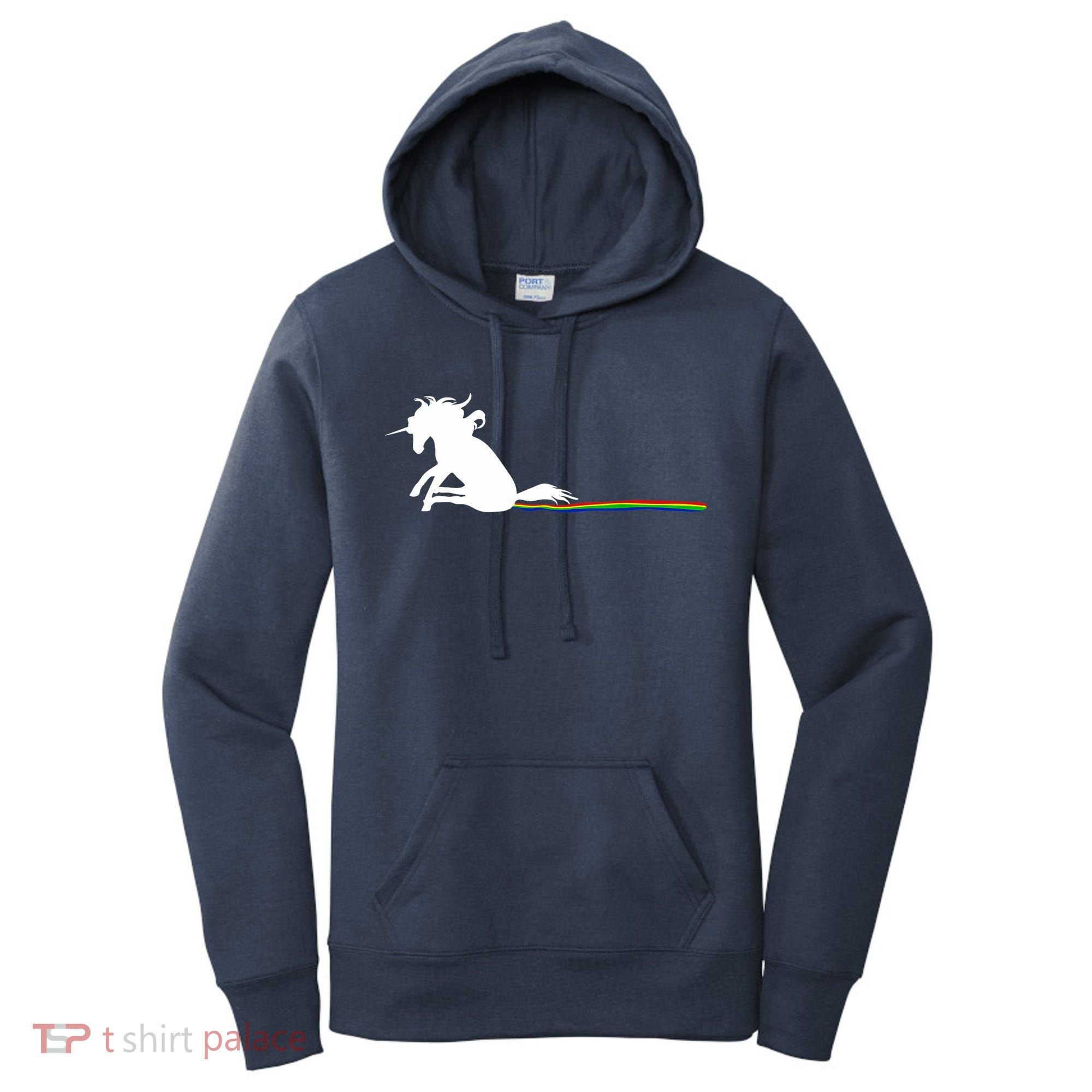 Unicorn Dragging Rainbows- Funny Adults Gifts Women's Hoodie