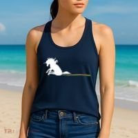 Unicorn Dragging Rainbows- Funny Adults Gifts Women's Tank Top thumb 2