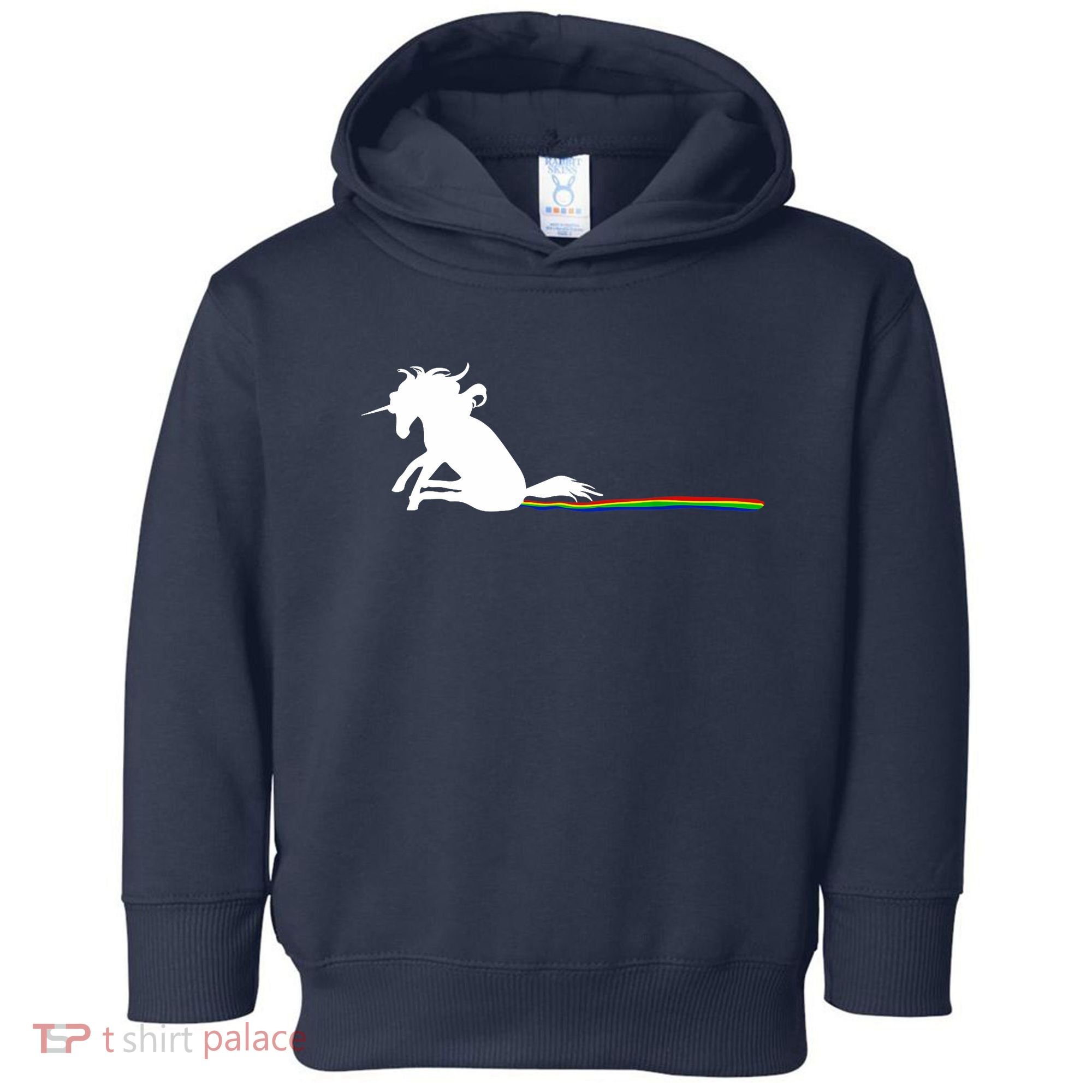 Unicorn Dragging Rainbows- Funny Adults Gifts Toddler Hoodie