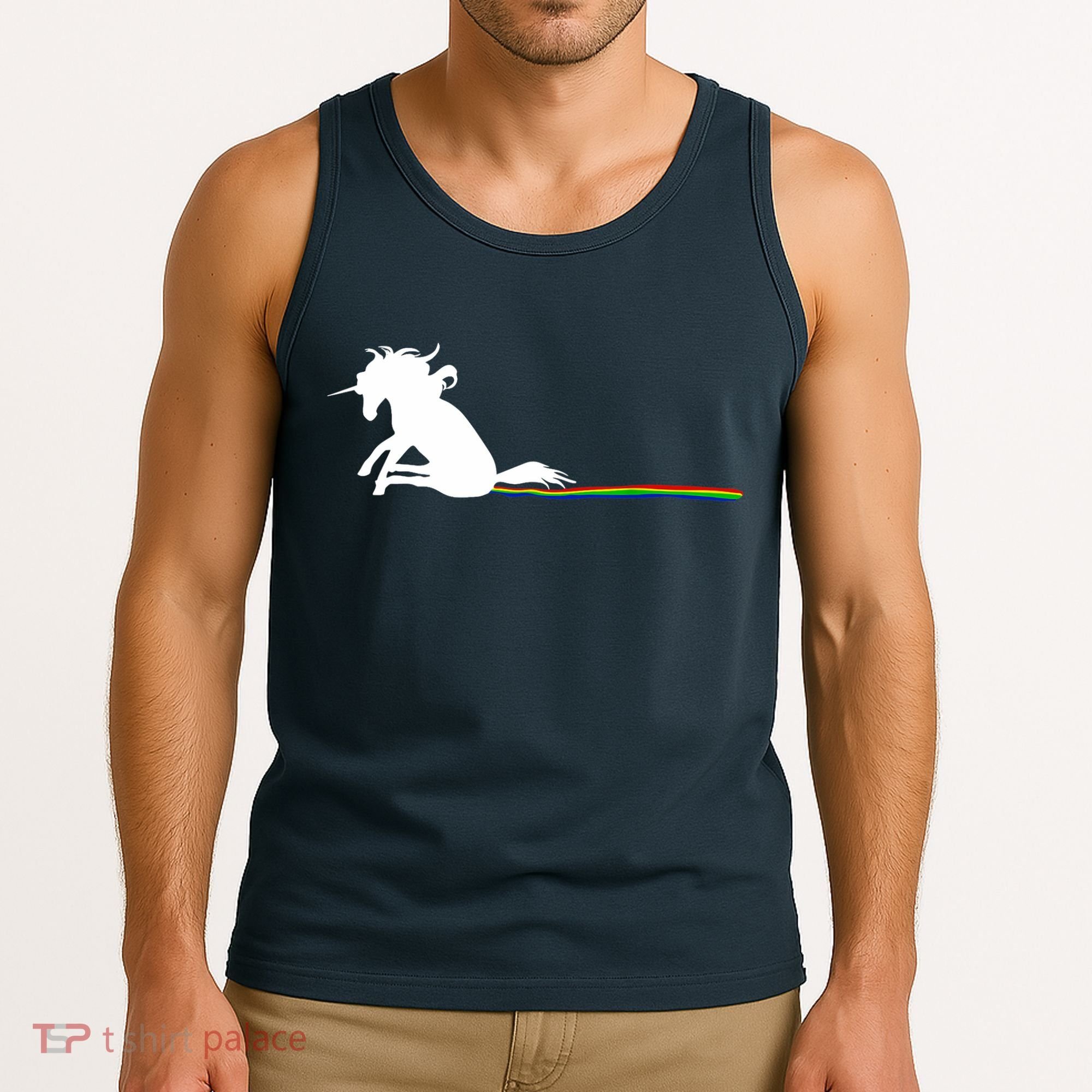 Unicorn Dragging Rainbows- Funny Adults Gifts Tank Top