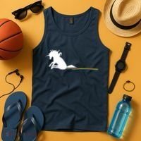 Unicorn Dragging Rainbows- Funny Adults Gifts Tank Top thumb 4