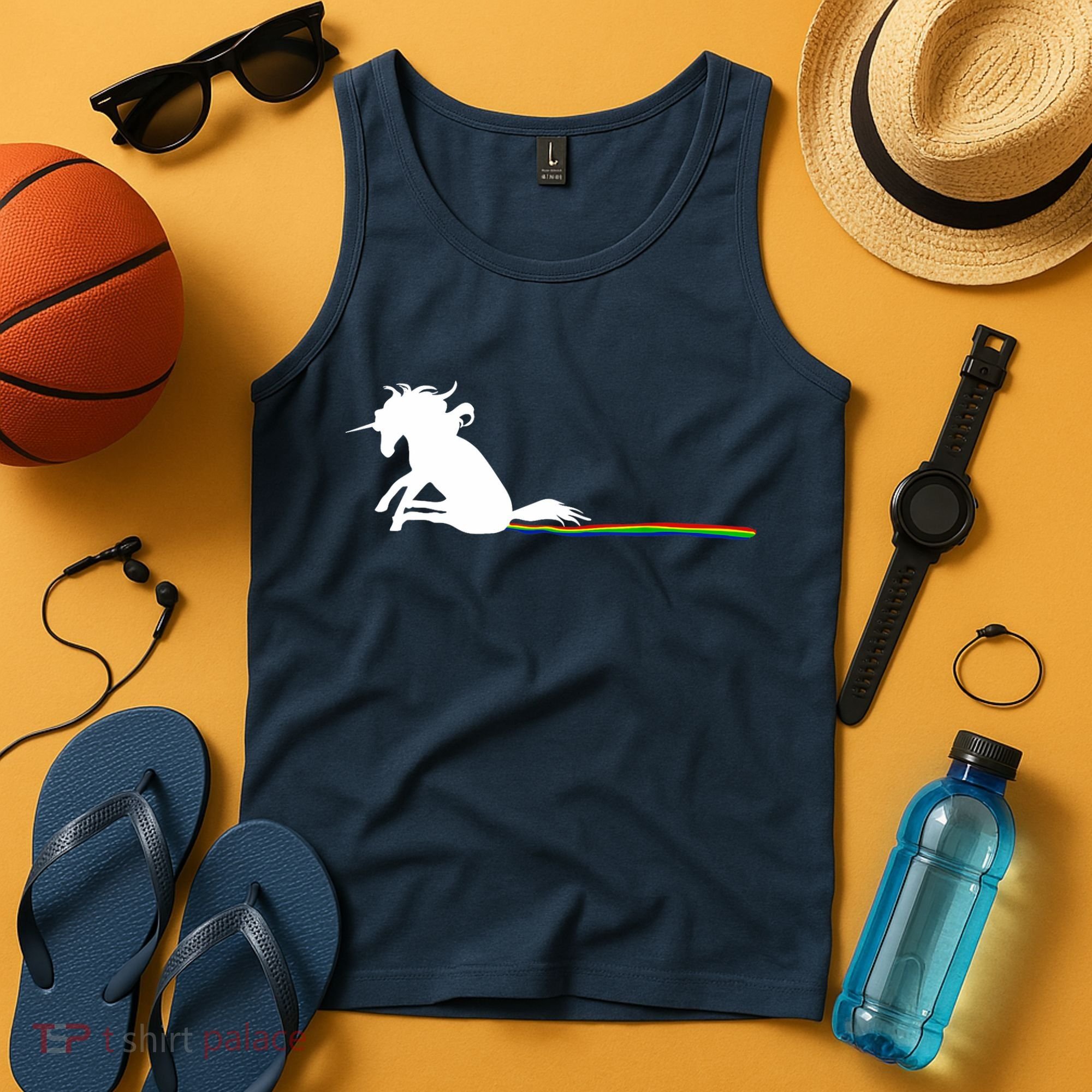 Unicorn Dragging Rainbows- Funny Adults Gifts Tank Top