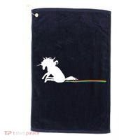 Unicorn Dragging Rainbows- Funny Adults Gifts Golf Towel thumb 0