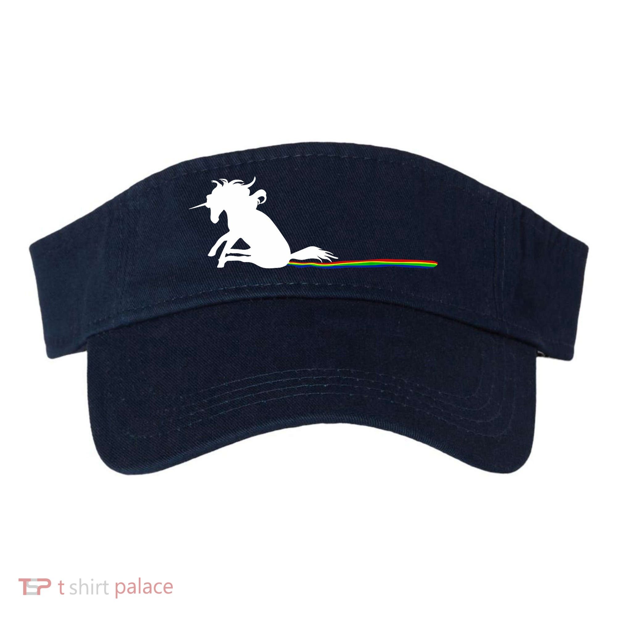 Unicorn Dragging Rainbows- Funny Adults Gifts Visor