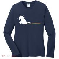 Unicorn Dragging Rainbows- Funny Adults Gifts Women's Long Sleeve Shirt thumb 0