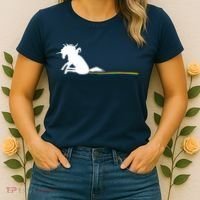 Unicorn Dragging Rainbows- Funny Adults Gifts Women's T-Shirt thumb 2