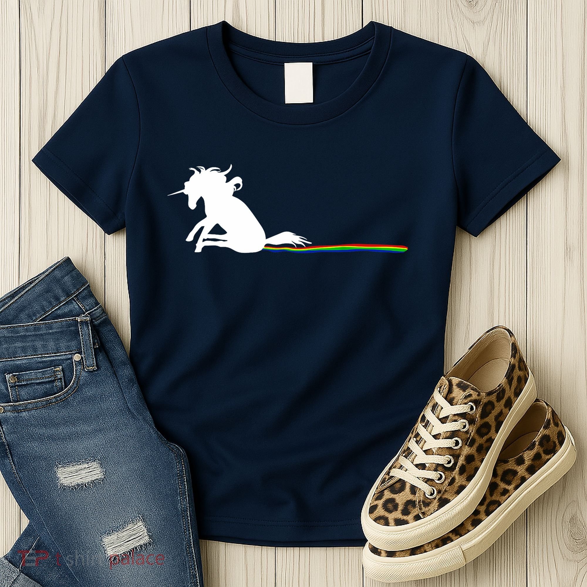 Unicorn Dragging Rainbows- Funny Adults Gifts Women's T-Shirt