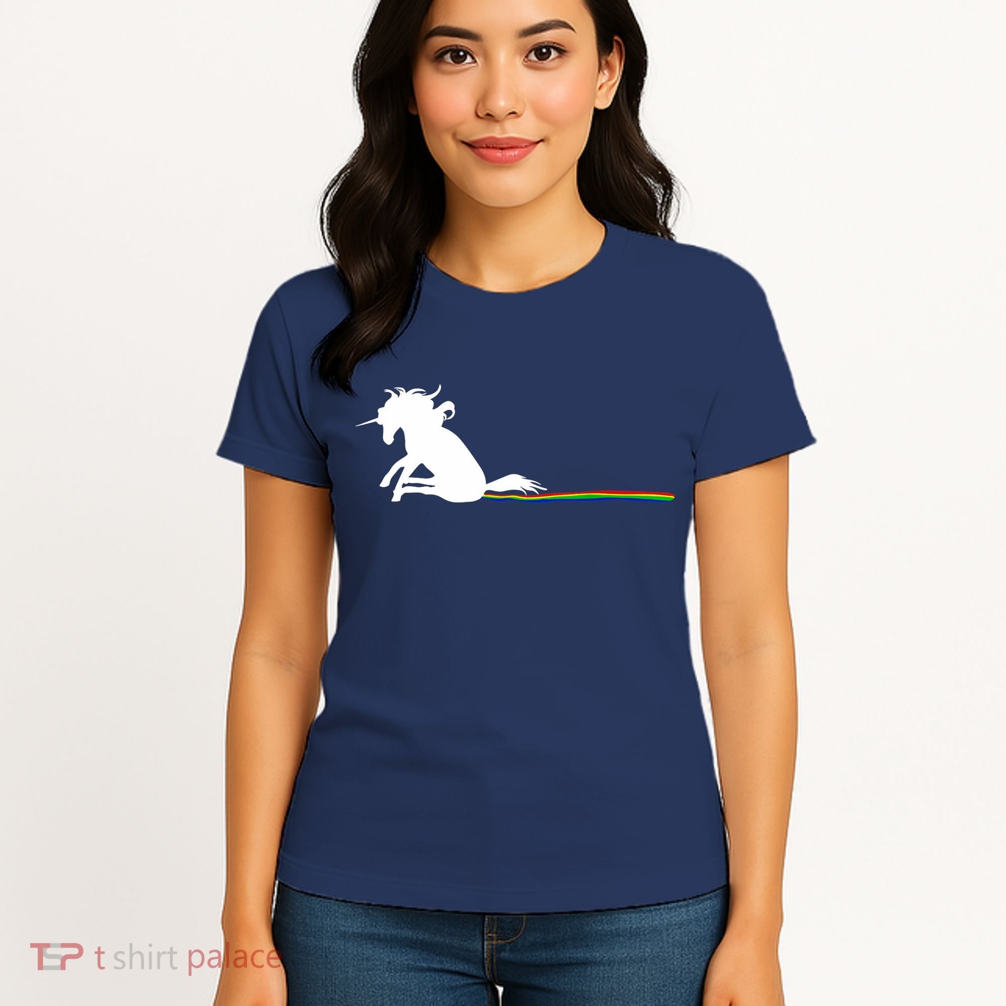Unicorn Dragging Rainbows- Funny Adults Gifts Women's T-Shirt