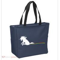 Unicorn Dragging Rainbows- Funny Adults Gifts Tote Bag thumb 2