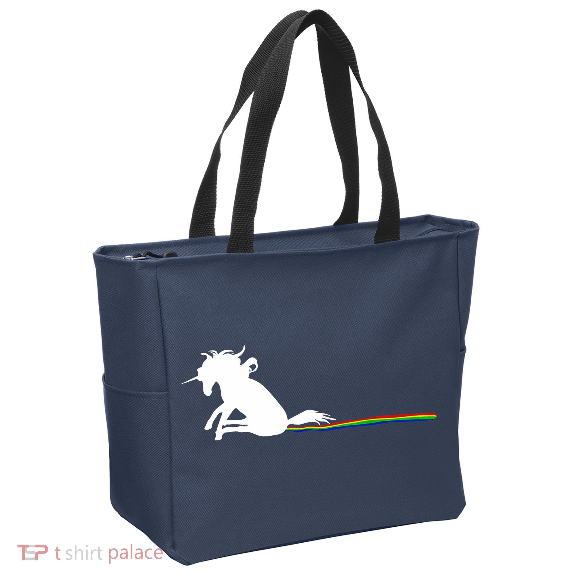 Unicorn Dragging Rainbows- Funny Adults Gifts Tote Bag