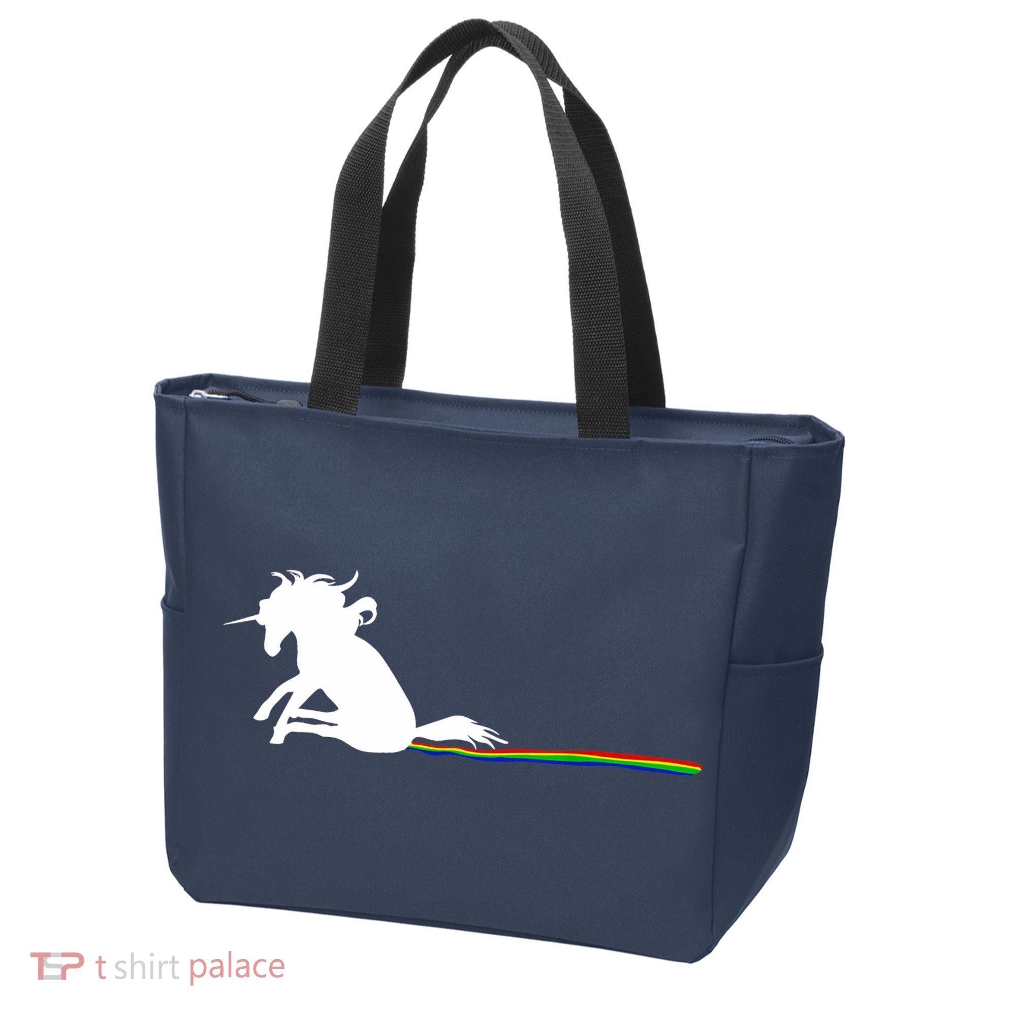 Unicorn Dragging Rainbows- Funny Adults Gifts Tote Bag
