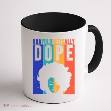 Unapologetically Dope Retro Colorful Coffee Mug back