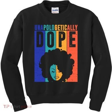 Unapologetically Dope Retro Colorful Kids Sweatshirt