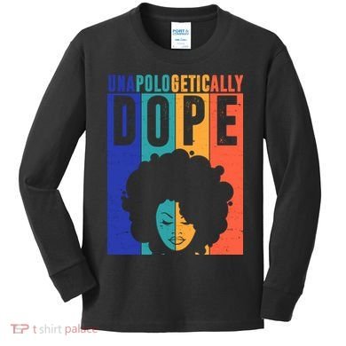 Unapologetically Dope Retro Colorful Kids Long Sleeve Shirt