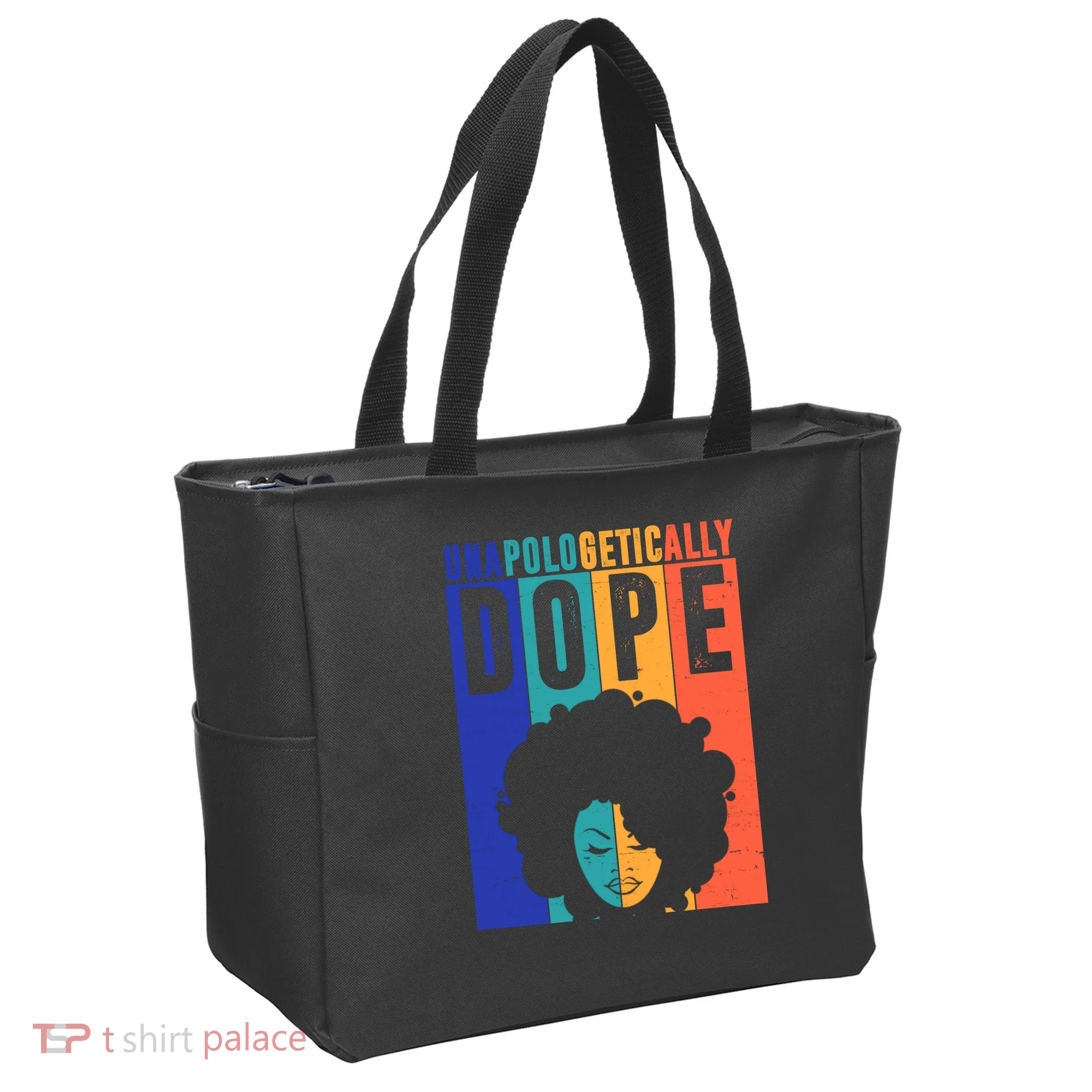 Unapologetically Dope Retro Colorful Tote Bag