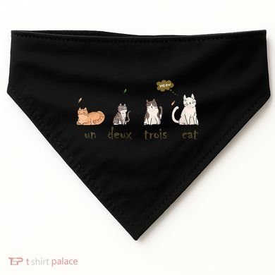 Un Deux Trois Cat USA-Made Doggie Bandana