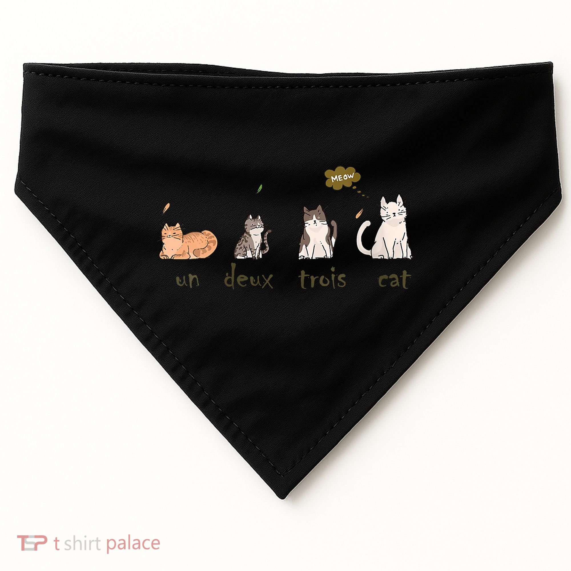 Un Deux Trois Cat USA-Made Doggie Bandana