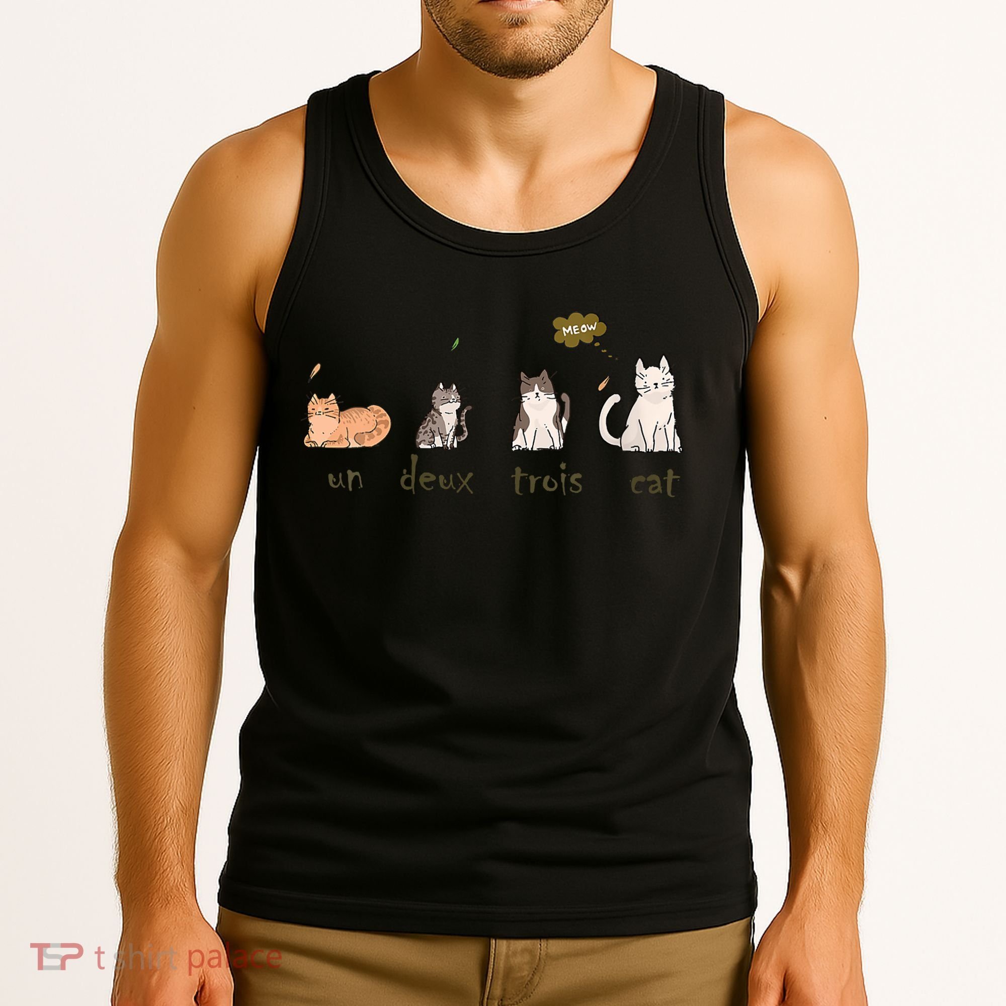 Un Deux Trois Cat Tank Top