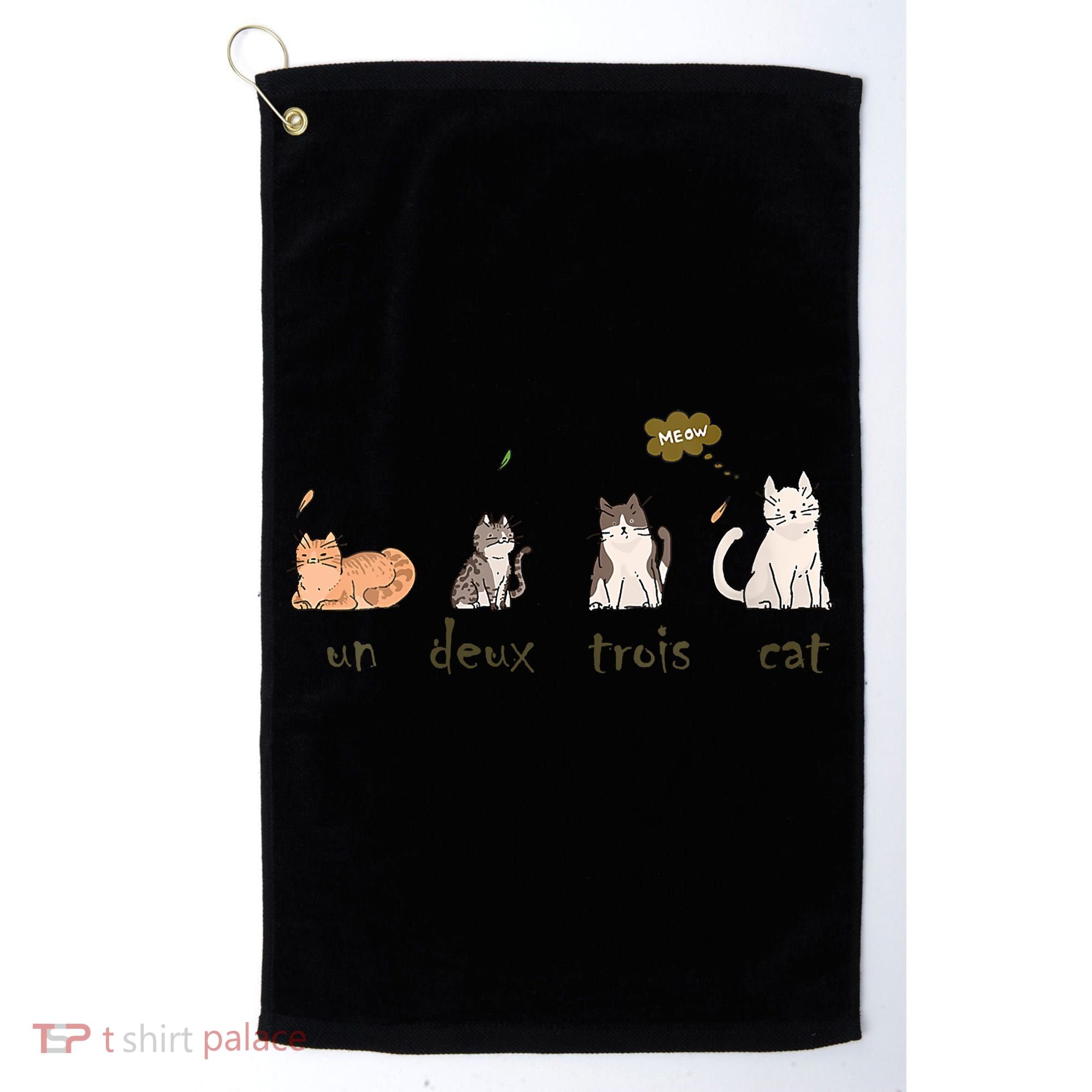 Un Deux Trois Cat Golf Towel