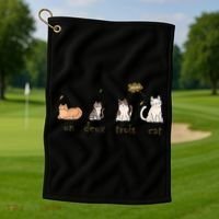 Un Deux Trois Cat Golf Towel thumb 1