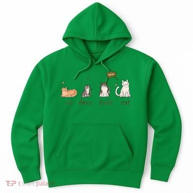 Un Deux Trois Cat Hoodie