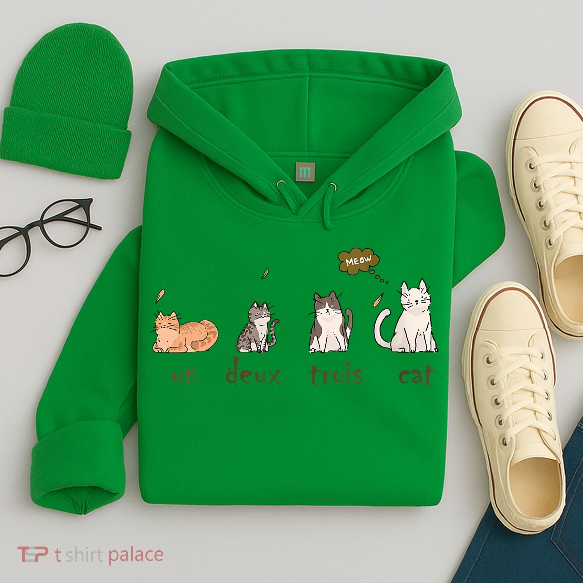Un Deux Trois Cat Hoodie
