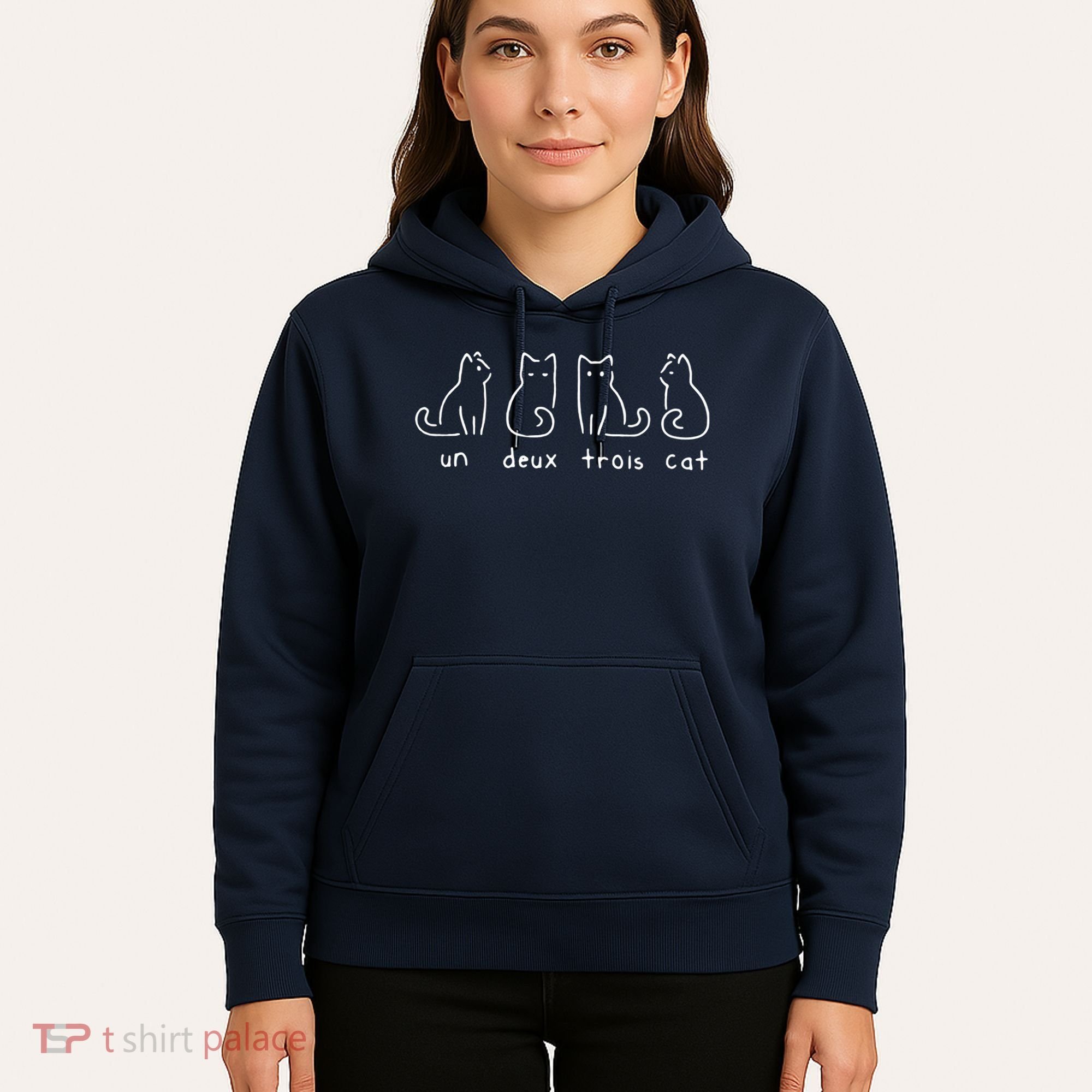 Un Deux Trois Cat Funny Hoodie