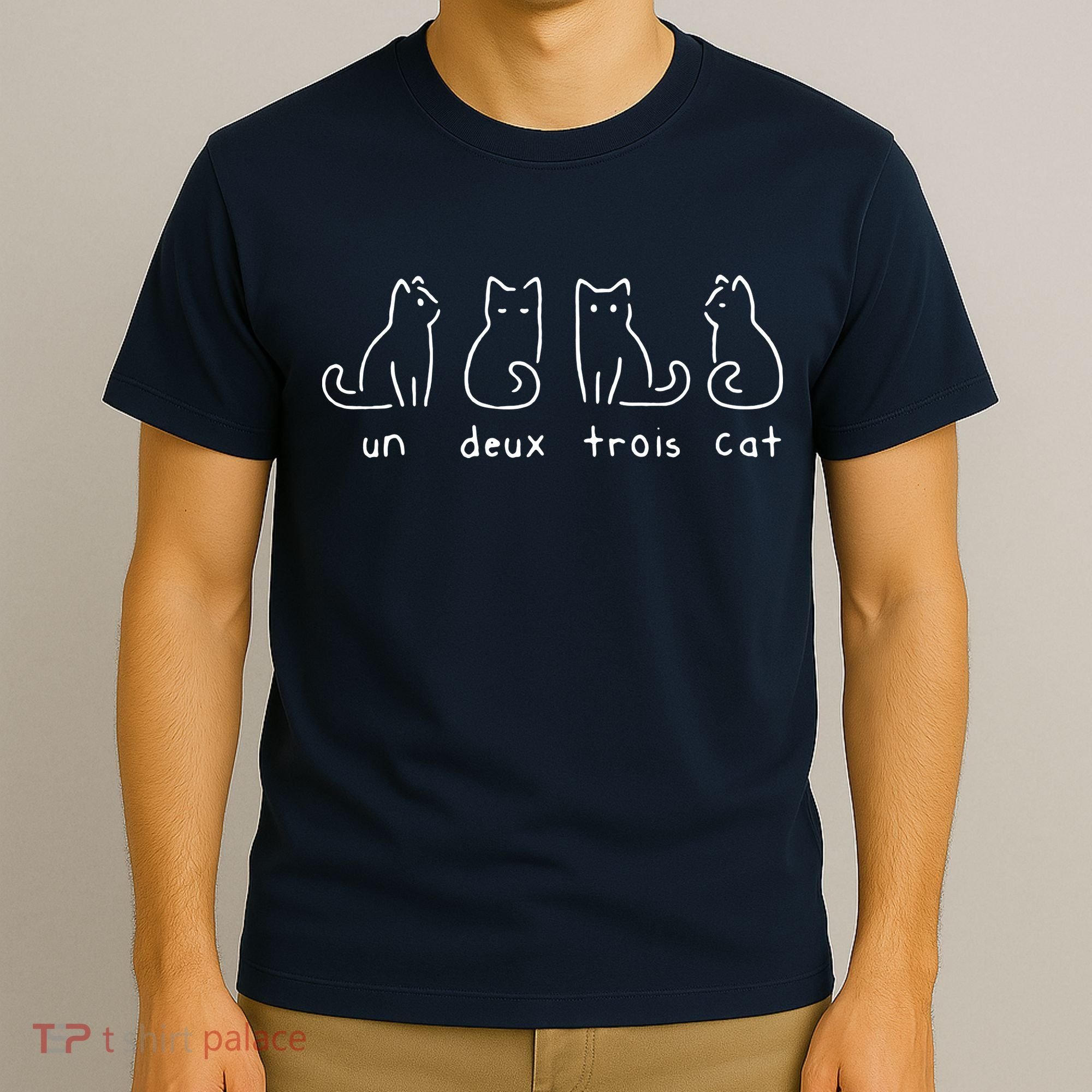 Un Deux Trois Cat Funny T-Shirt