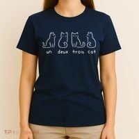 Un Deux Trois Cat Funny T-Shirt thumb 4