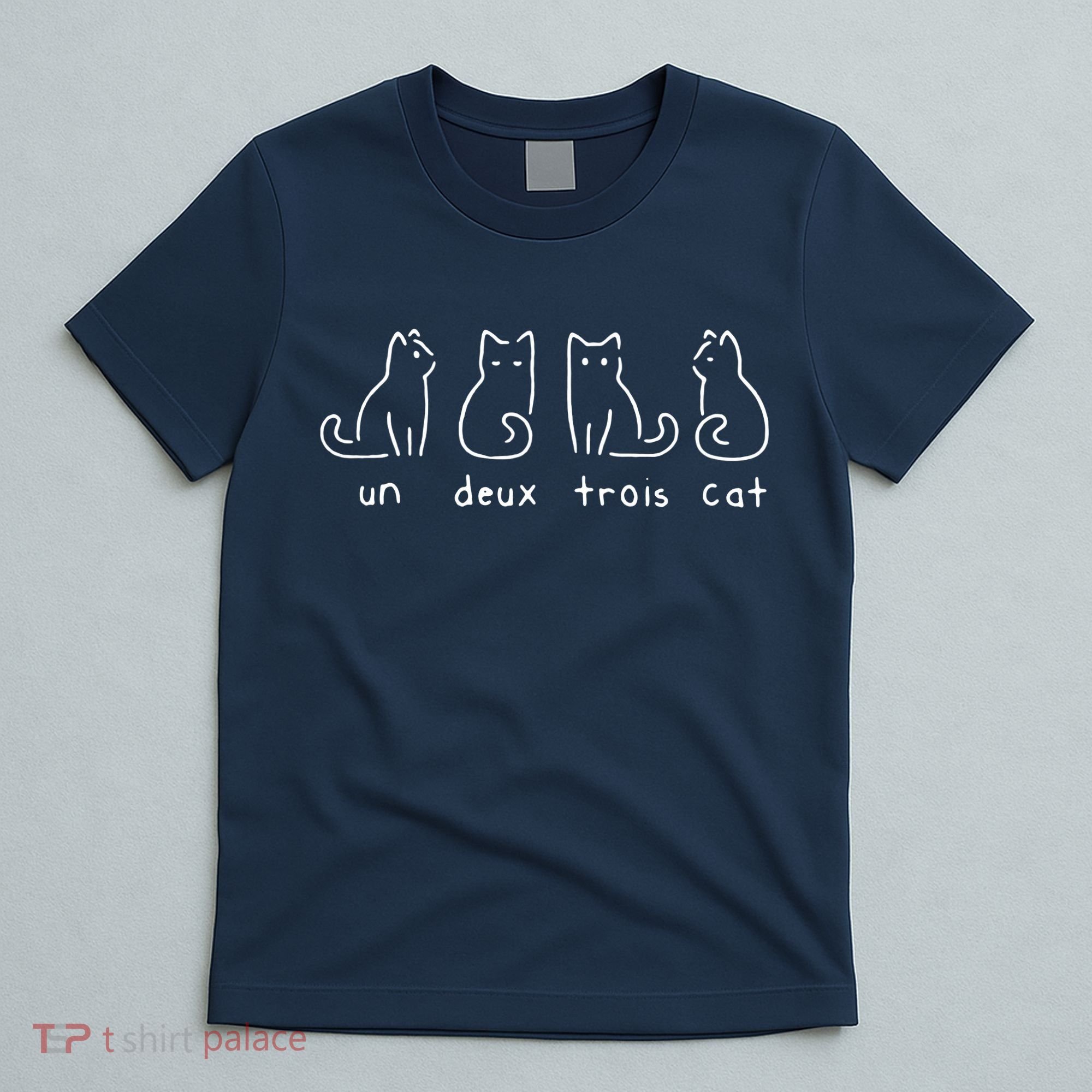 Un Deux Trois Cat Funny T-Shirt