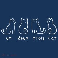 Un Deux Trois Cat Funny Coaster thumb 2