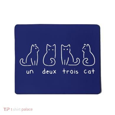 Un Deux Trois Cat Funny Mousepad