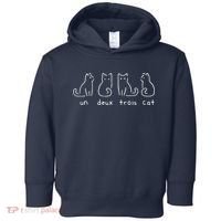 Un Deux Trois Cat Funny Toddler Hoodie thumb 0