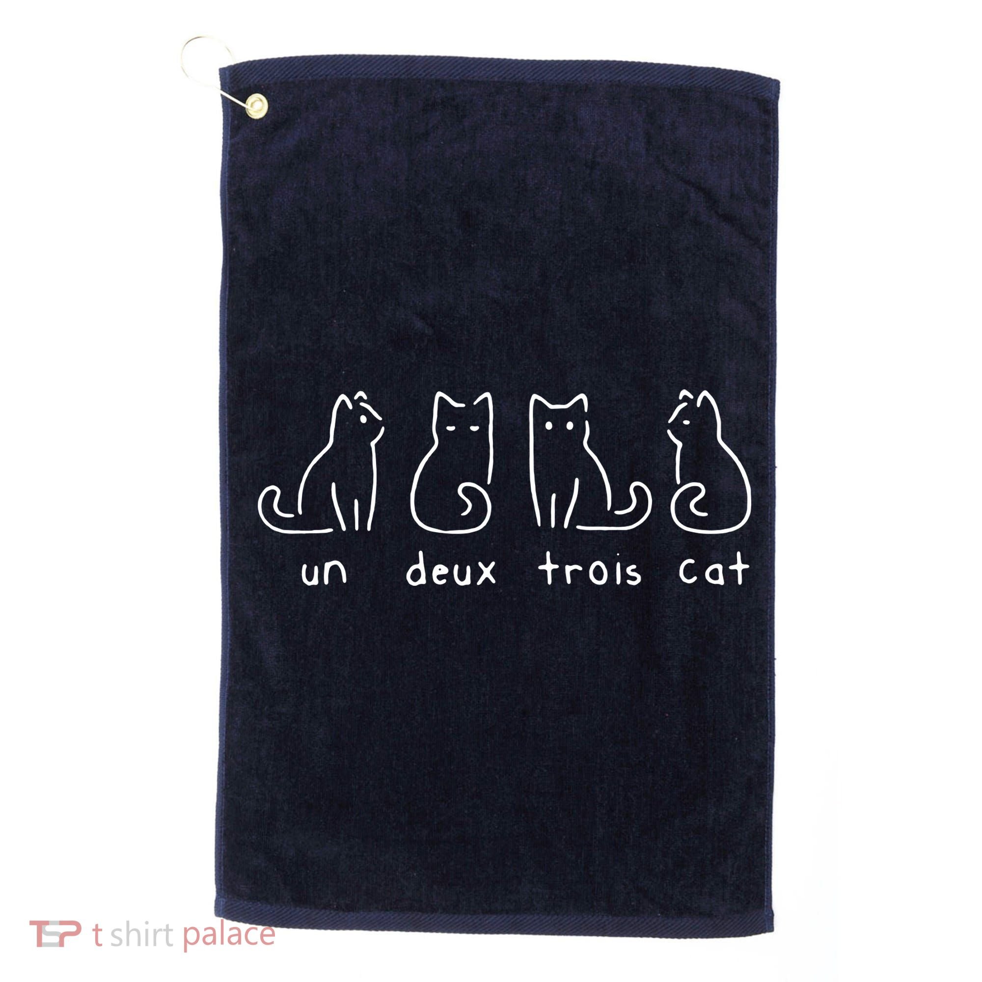 Un Deux Trois Cat Funny Golf Towel