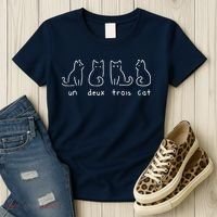 Un Deux Trois Cat Funny Women's T-Shirt thumb 3