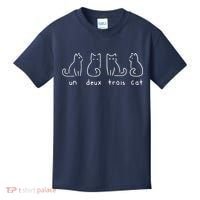 Un Deux Trois Cat Funny Kids T-Shirt thumb 0