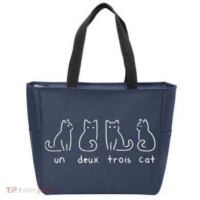 Un Deux Trois Cat Funny Tote Bag