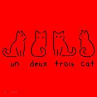 Un Deux Trois Cat Funny Santa Hat thumb 1