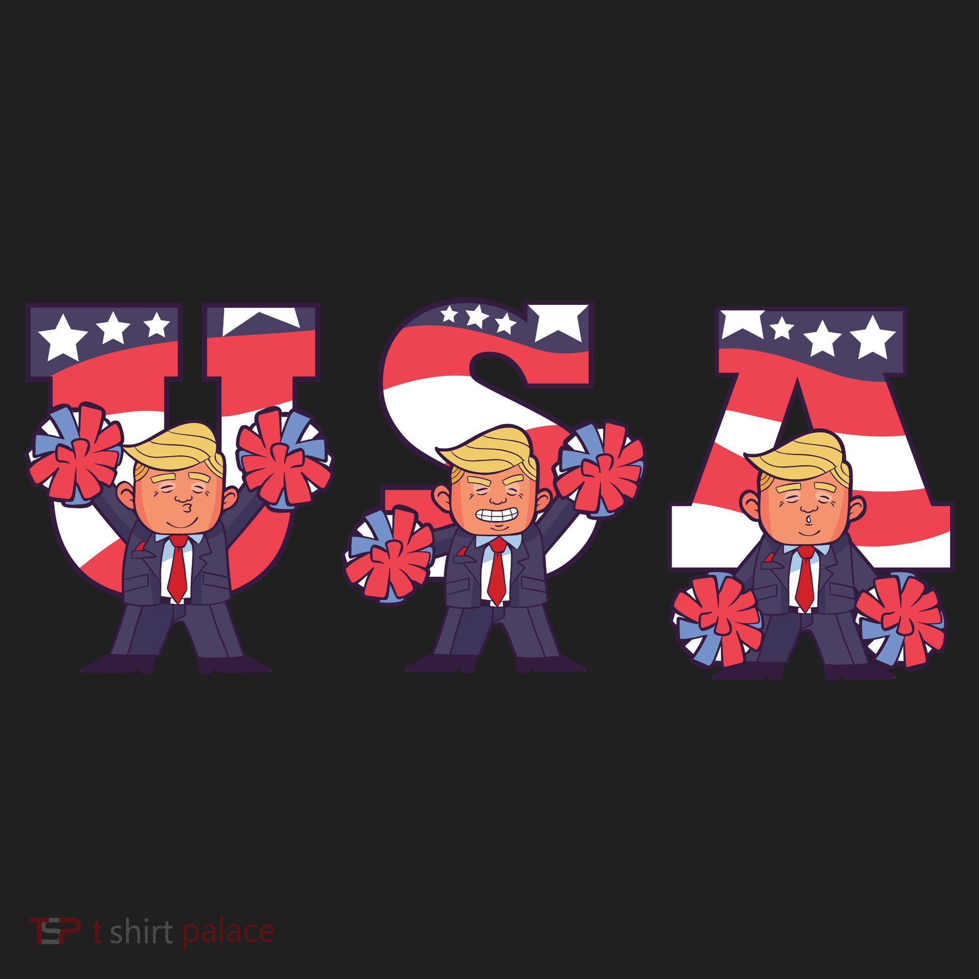 USA Donald Trump Cheer Cartoon Women's Sweatshirt