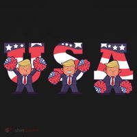 USA Donald Trump Cheer Cartoon Toddler Hoodie thumb 2