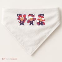 USA Donald Trump Cheer Cartoon USA-Made Doggie Bandana thumb 0