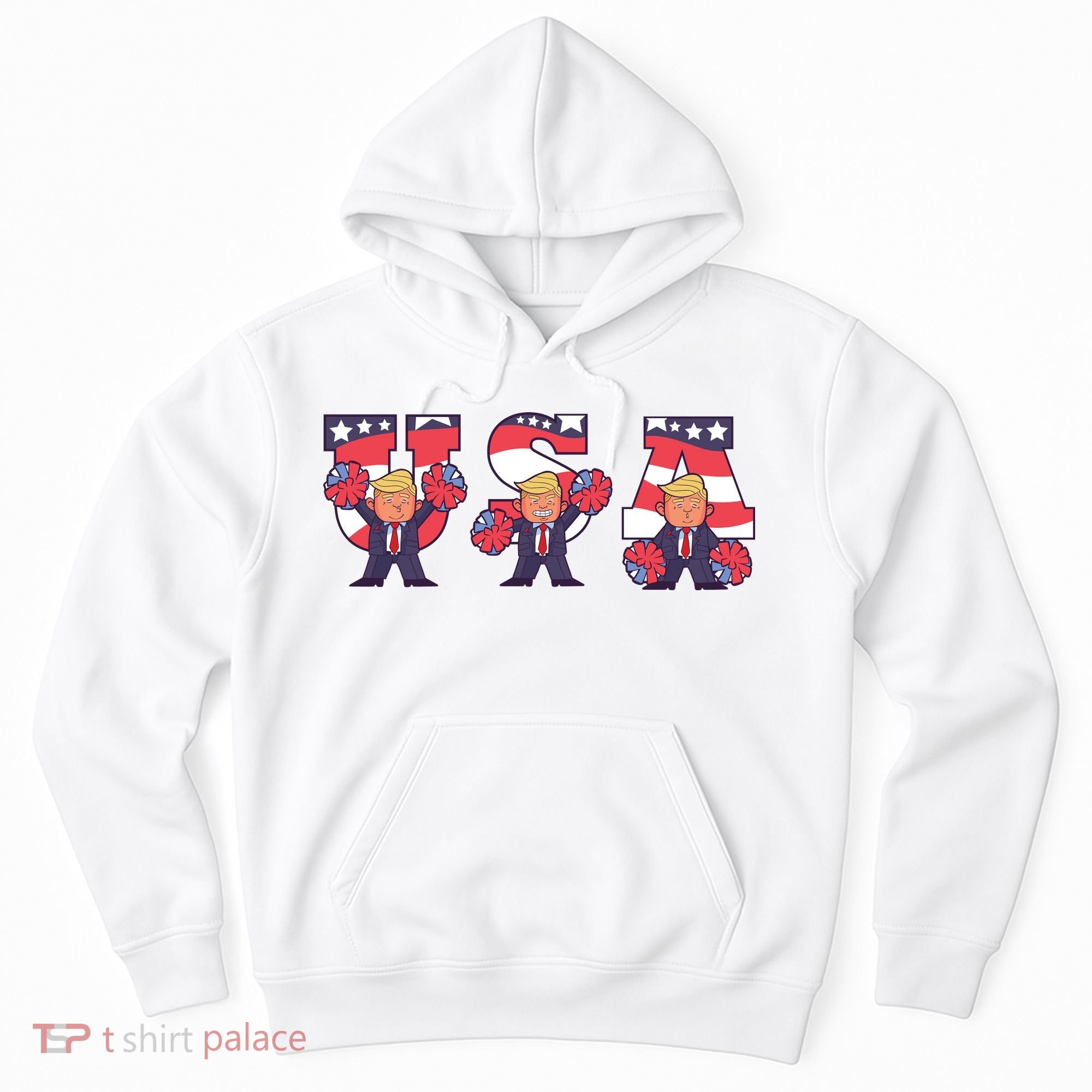 USA Donald Trump Cheer Cartoon Hoodie