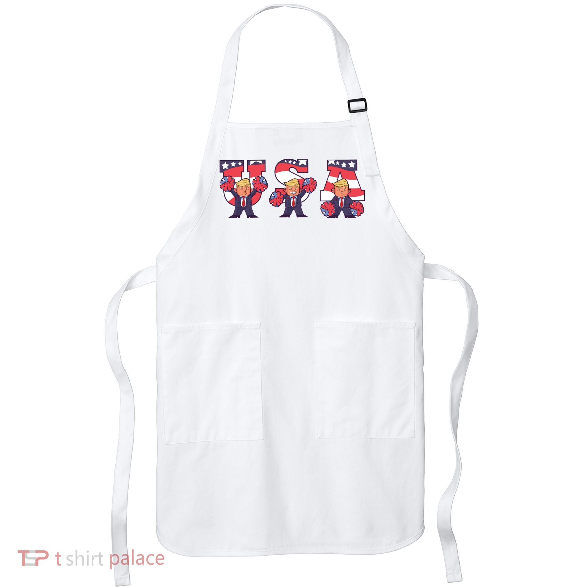 USA Donald Trump Cheer Cartoon Apron