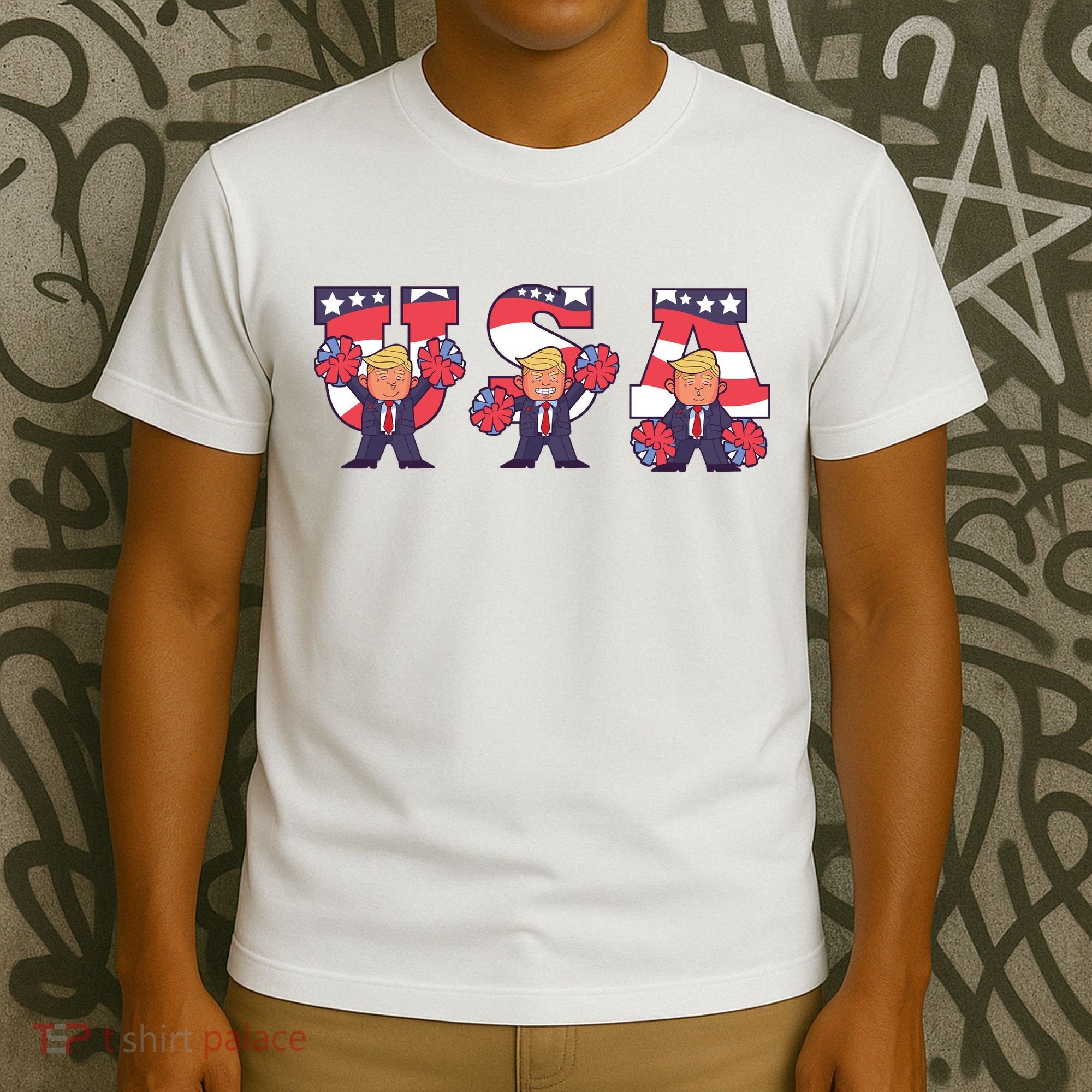 USA Donald Trump Cheer Cartoon T-Shirt