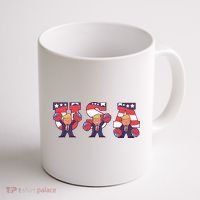 USA Donald Trump Cheer Cartoon Coffee Mug thumb 1