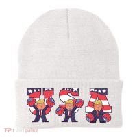 USA Donald Trump Cheer Cartoon Beanie thumb 0