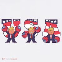 USA Donald Trump Cheer Cartoon Polo thumb 3