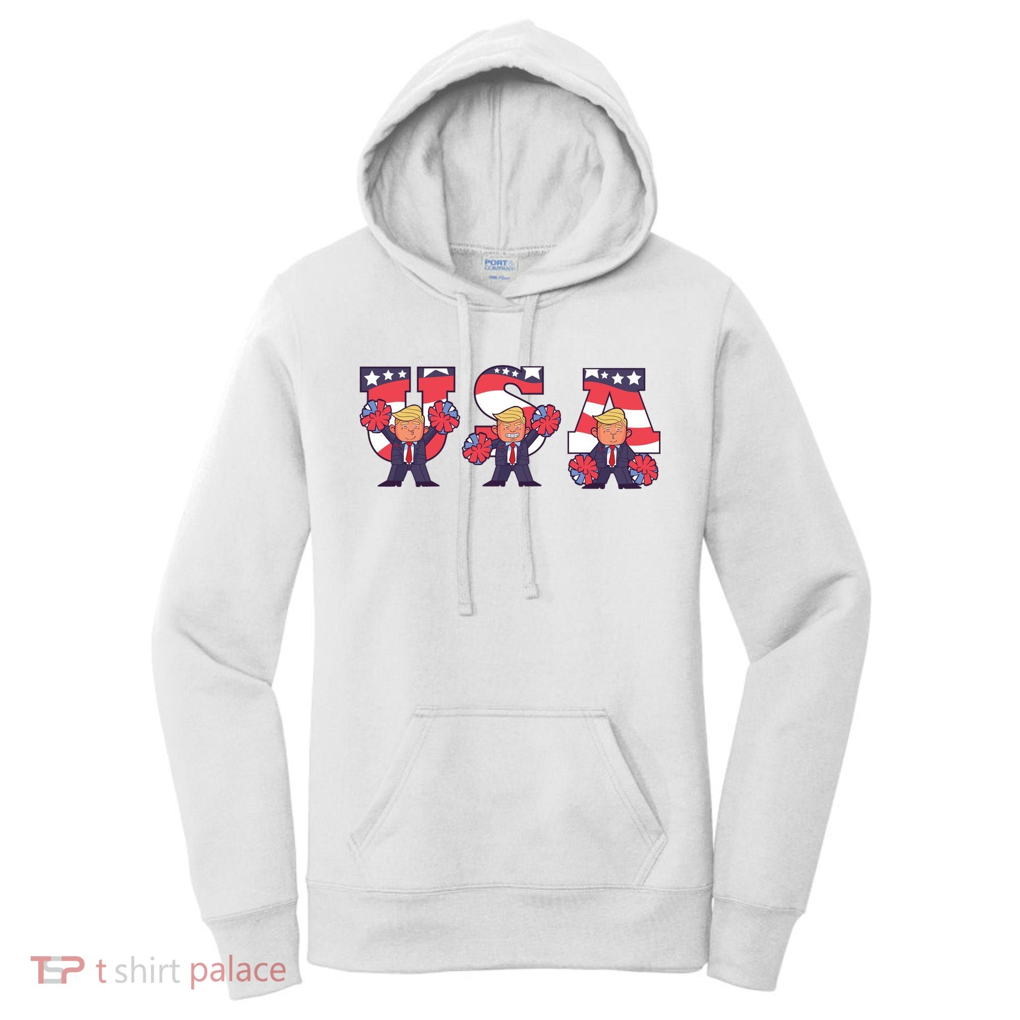USA Donald Trump Cheer Cartoon Women's Hoodie