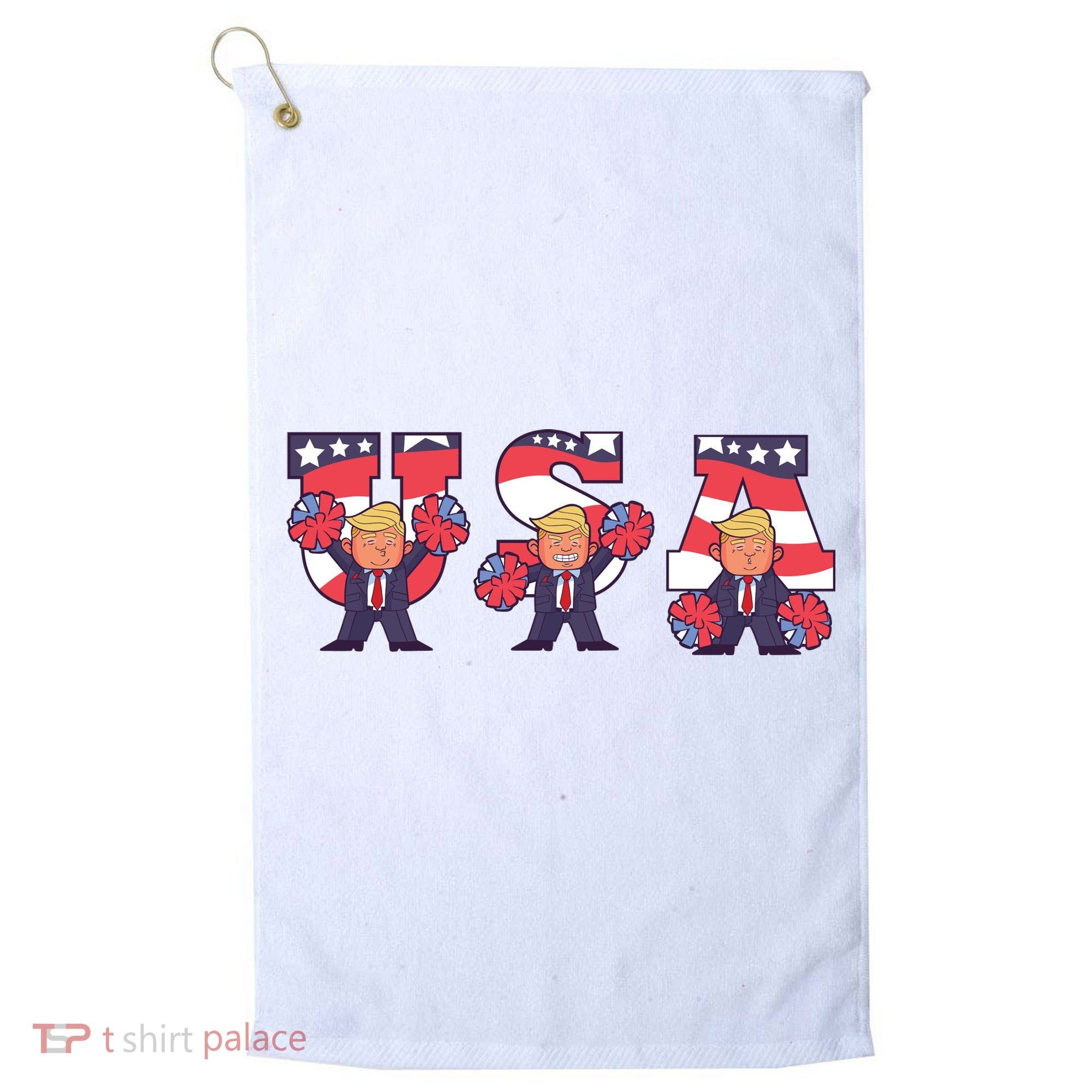 USA Donald Trump Cheer Cartoon Golf Towel